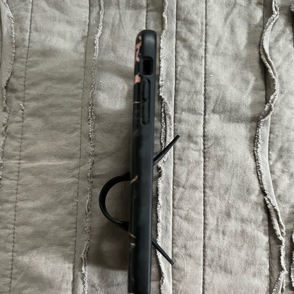 iPhone XR righty oriented loopy case. Black and rose gold marble. - Picture 2 of 3